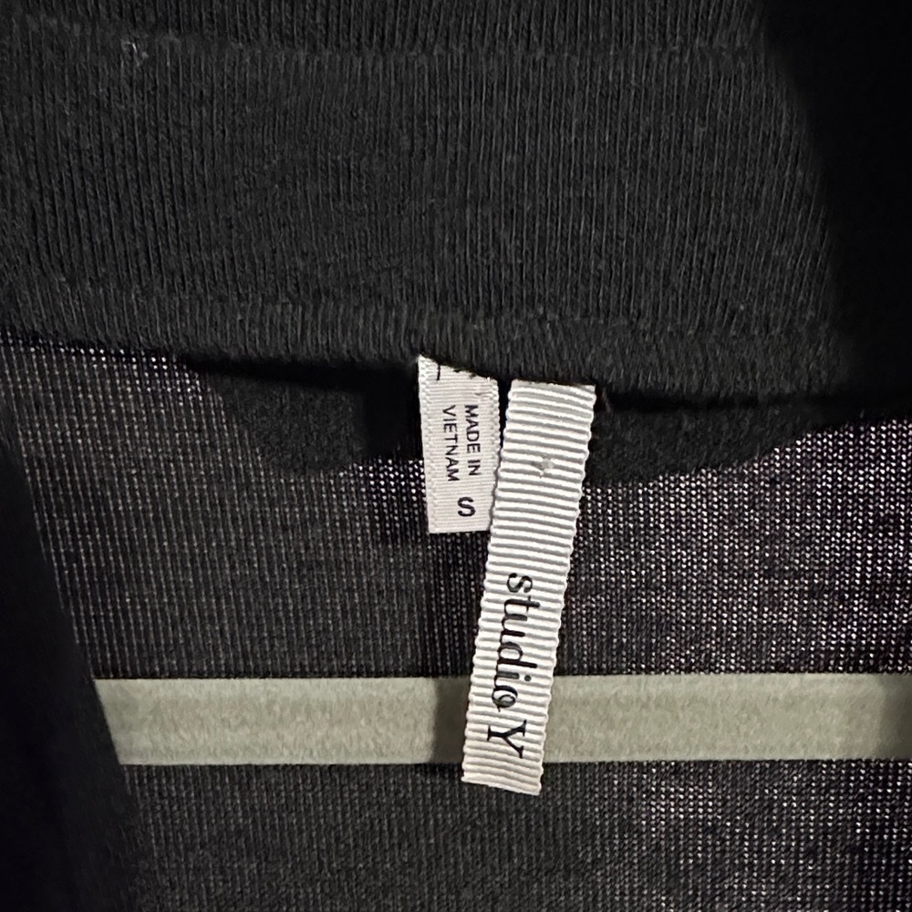 Studio Y Ruffle Black Cardigan - Picture 2 of 3